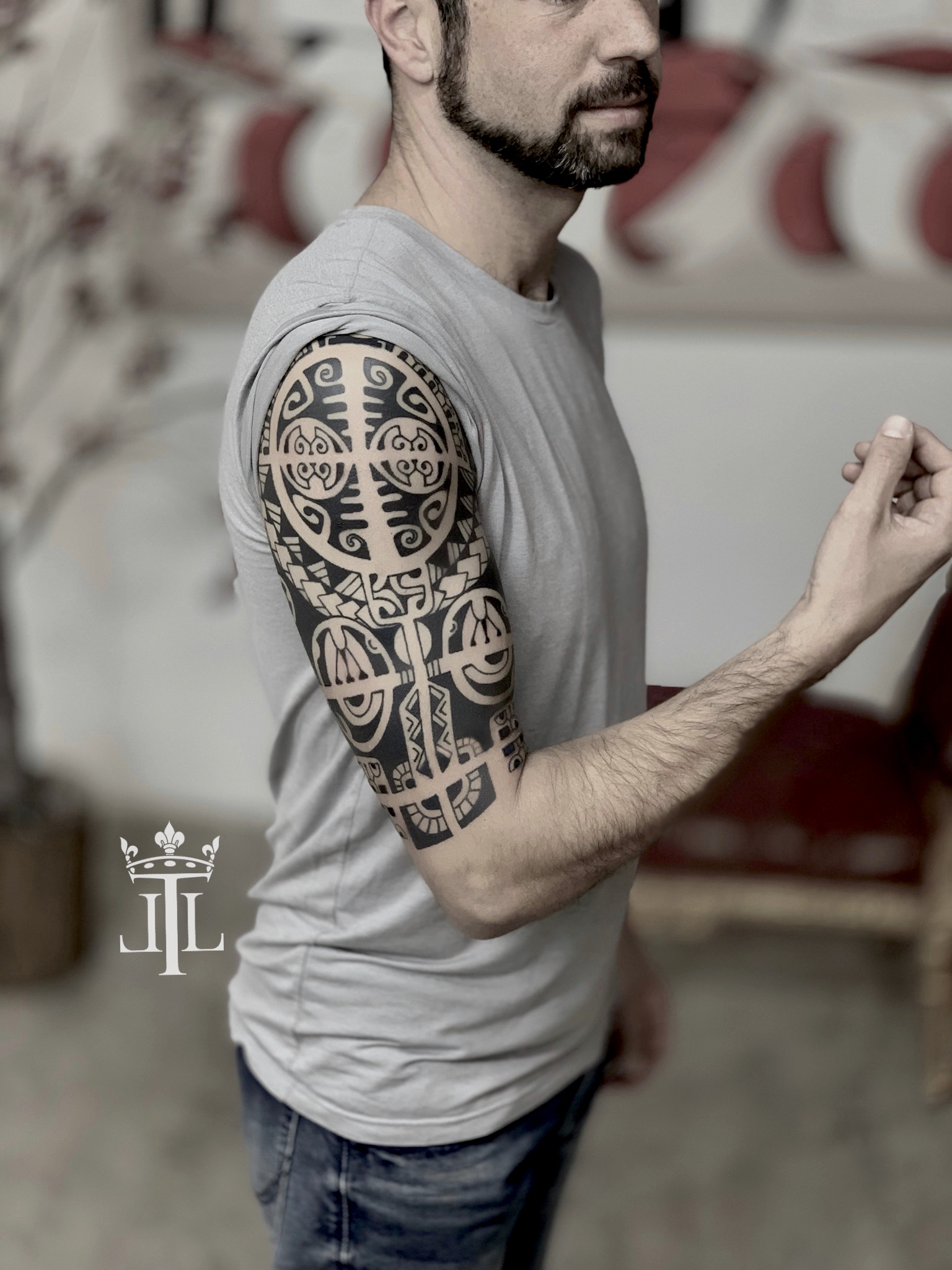 Maori with flower tattoo design /polynesian by tattoosuzette on DeviantArt