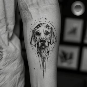 dog and alien tattoo